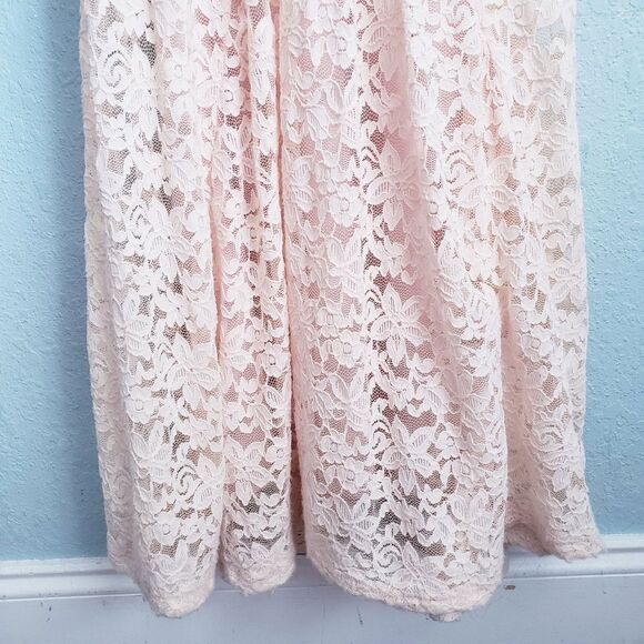 Lulu's Ephemeral Allure Baby Pink Lace Maxi Dress - Picture 8 of 13